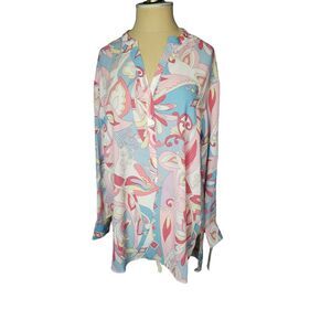 Zac & Rachel Mod Retro Colorful Button down NWT Size Small